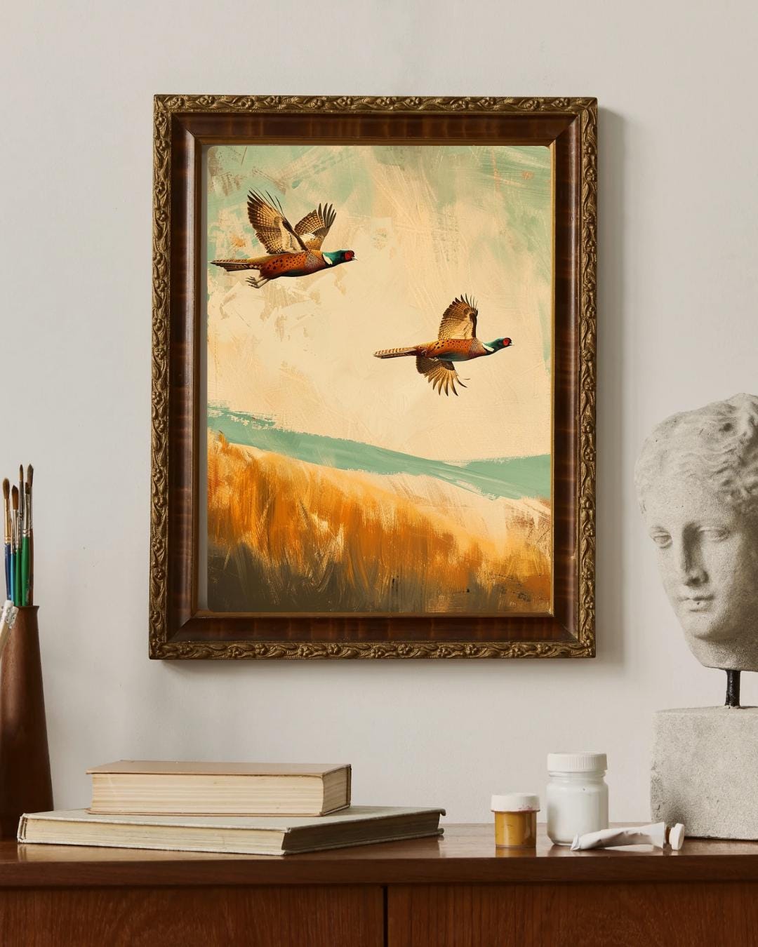 Pheasants in Flight