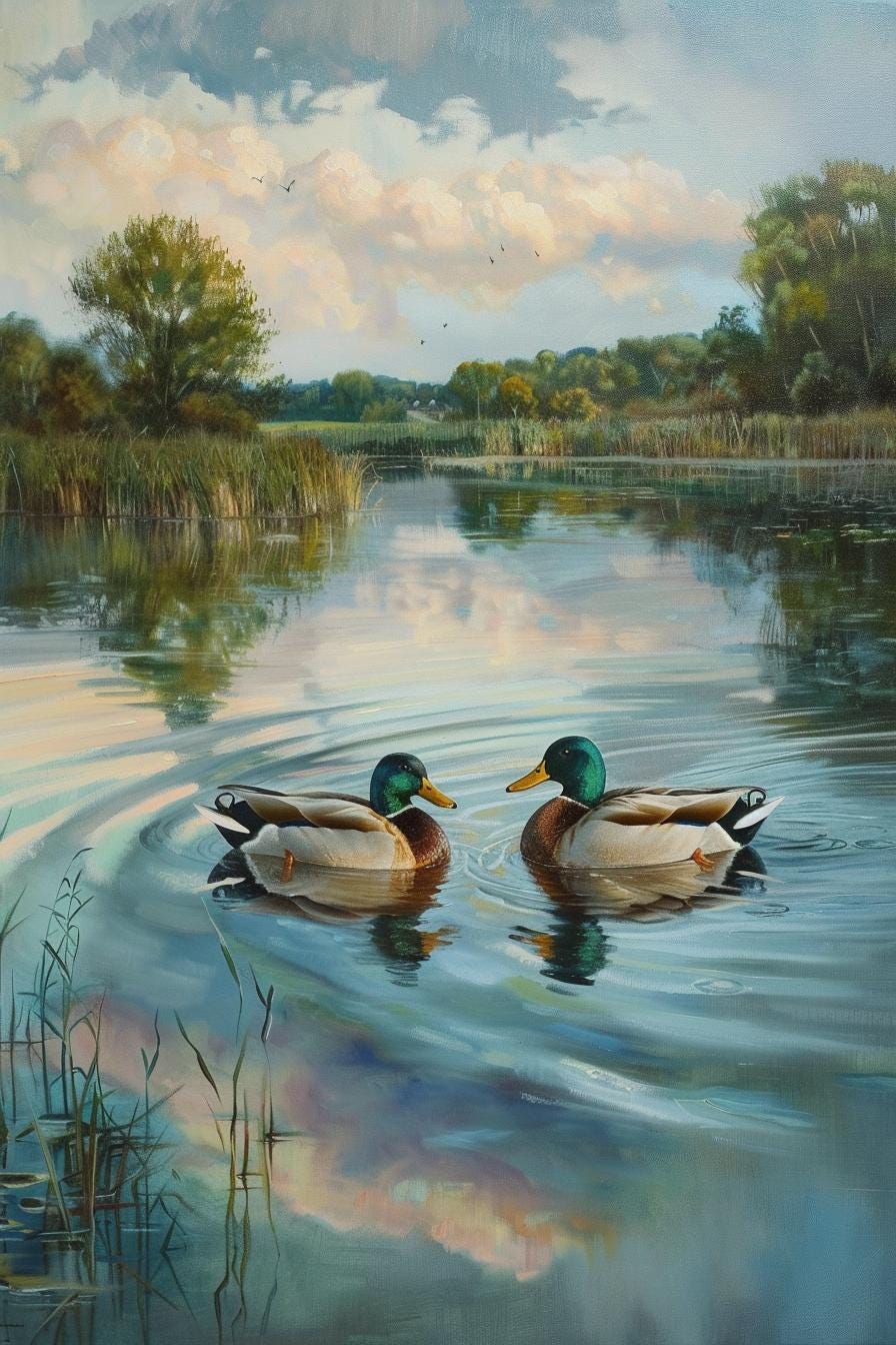 Mallards at Dusk